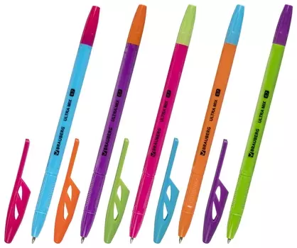 Ручка шариковая Brauberg "Ultra Mix", синяя, узел 0,7 мм, чернила германия, наконечник швейцария, 143567