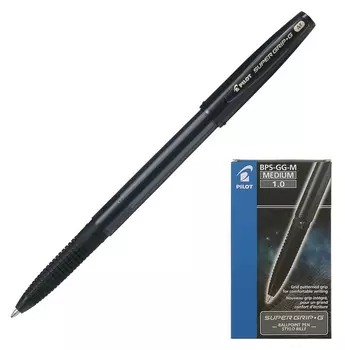 Ручка шариковая чёрная, диаметр шарика 1 мм Super Grip G