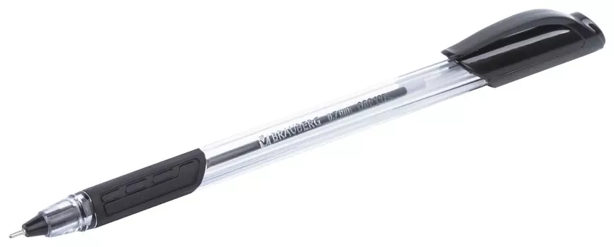 Ручка шариковая масляная Brauberg "Extra Glide Gt", черная, трехгранная, узел 0,7 мм, линия письма 0,35 мм, 142919
