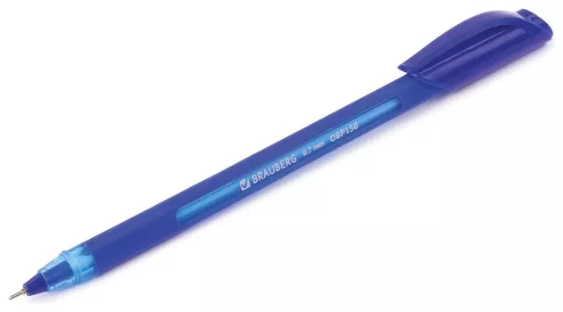 Ручка шариковая масляная Brauberg "Extra Glide Soft Blue", синяя, узел 0,7 мм, линия письма 0,35 мм, 142926