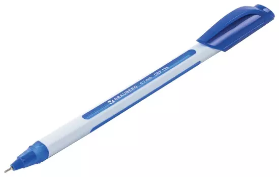 Ручка шариковая масляная Brauberg "Extra Glide Soft White", синяя, узел 0,7 мм, линия письма 0,35 мм, 142927