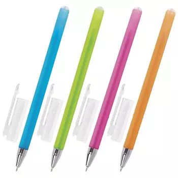 Ручка шариковая масляная Brauberg "Fruity St", синяя, корпус Soft Touch, узел 0,7 мм, линия письма 0,35 мм