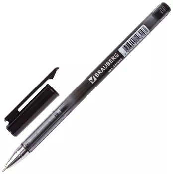 Ручка шариковая масляная Brauberg "Profi-oil", черная, корпус с печатью, узел 0,7 мм, линия письма 0,35 мм