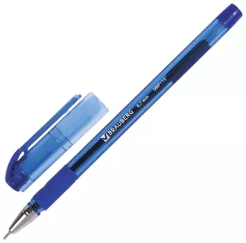Ручка шариковая масляная с грипом Brauberg "Max-oil Tone", синяя, узел 0,7 мм, линия письма 0,35 мм