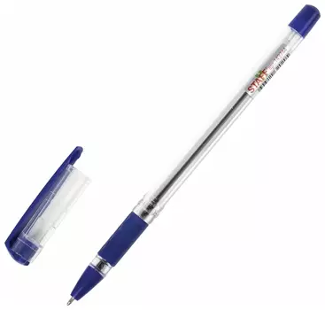 Ручка шариковая масляная с грипом Staff "Basic Obp-11", синяя, узел 1 мм, линия письма 0,5 мм, 143744