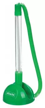 Ручка шариковая на липучке Attache син.стержень, зеленый корпус