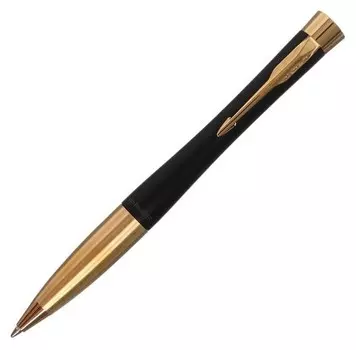 Ручка шариковая Parker Urban Core K314 Muted Black GT М, 1.0 мм, корпус из латуни, синие чернила (2143640)