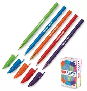 Ручка шариковая Unimax Eeco 0,7мм, син, масл, неавтомт, цвет.