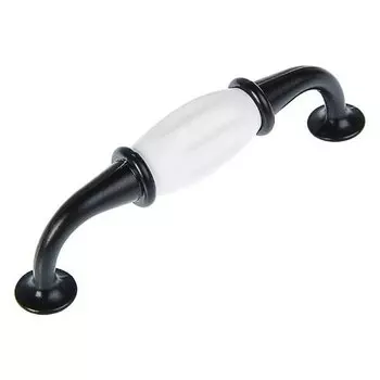 Ручка скоба керамическая Ceramics 003, 96 мм, чёрная