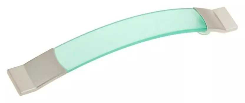 Ручка скоба Plastic 005, пластиковая, м/о м/о 128 мм, зеленая