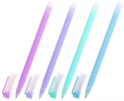 Ручка стираемая гелевая юнландия "Лимонад", синяя, прорезиненный корпус узел 0,5 мм, линия письма 0,35 мм, 143654