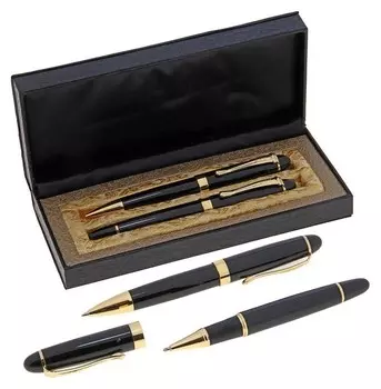 Ручки шариковые подарочные в футляре Бизнес