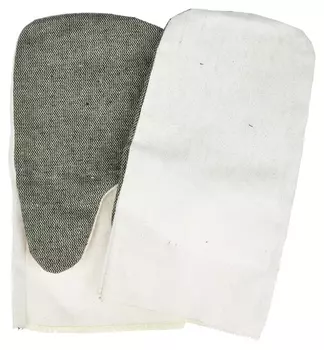 Рукавицы хб утепленные с наладонником брезентовым белые 5пар/уп