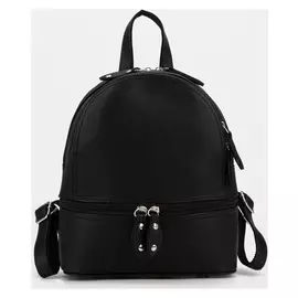 Рюкзак, 2 отдела на молниях, 2 наружных кармана, цвет чёрный