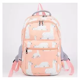 Рюкзак, 2 отдела на молниях, наружный карман, 2 боковых кармана, цвет оранжевый