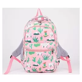 Рюкзак, 2 отдела на молниях, наружный карман, 2 боковых кармана, цвет розовый