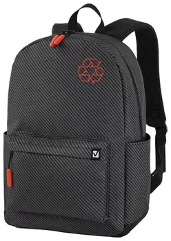 Рюкзак Brauberg Energetic универсальный, эргономичный, "Recycle", черный, 43х30х16 см, 270796