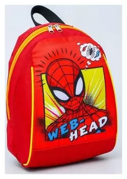 Рюкзак "Человек паук", 20*13*26, отд на молнии, красный