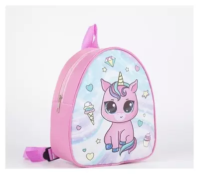 Рюкзак детский, отдел на молнии, цвет розовый, «Единорог»