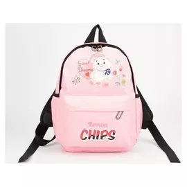 Рюкзак детский, отдел на молнии, наружный карман, 2 боковых кармана, дышащая спинка, цвет розовый, «Мишка»