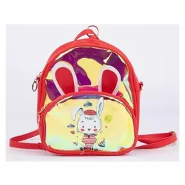 Рюкзак детский, отдел на молнии, наружный карман, цвет красный