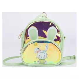 Рюкзак детский, отдел на молнии, наружный карман, цвет салатовый