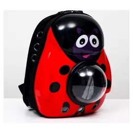 Рюкзак для переноски животных с окном для обзора "Божья коровка", 32 х 25 х 42 см