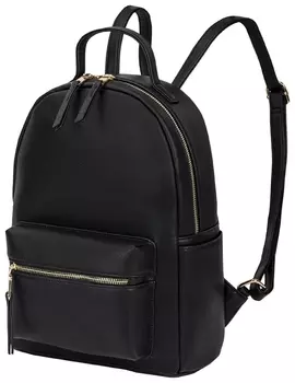 Рюкзак из экокожи Brauberg Podium женский, с отделением для планшета, черный, 34x25x13 см, 270817