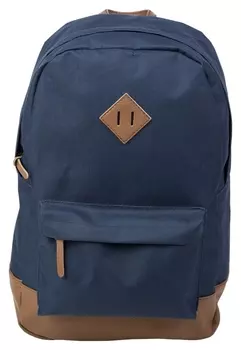 Рюкзак молодежный №1 School синий+ коричн.кож.зам