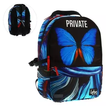 Рюкзак молодежный эргономичная спинка + Usb и аудио выход Devente Red Label Private, 39 х 30 х 17 см, синий/чёрный