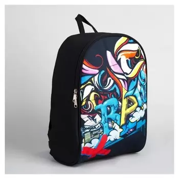 Рюкзак молодёжный 27х14х38, граффити
