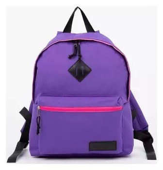 Рюкзак молодёжный, наружный карман, отдел на молнии, цвет фиолетовый