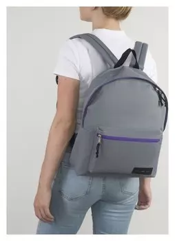 Рюкзак молодёжный, отдел на молнии, наружный карман, цвет серый