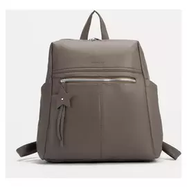 Рюкзак, отдел на молнии, 2 наружных кармана, 2 боковых кармана, цвет коричневый