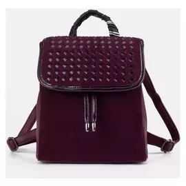 Рюкзак, отдел на молнии, 2 наружных кармана, цвет бордовый