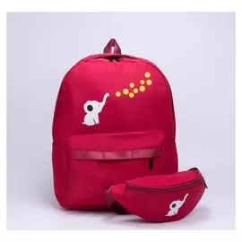 Рюкзак, отдел на молнии, 2 наружных кармана, сумка, цвет бордовый