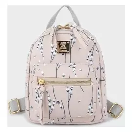 Рюкзак, отдел на молнии, наружный карман, цвет бежевый, «Цветы»