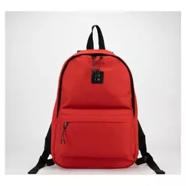 Рюкзак, отдел на молнии, наружный карман, цвет красный