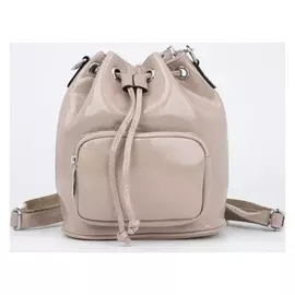 Рюкзак, отдел на шнурке, наружный карман, цвет бежевый