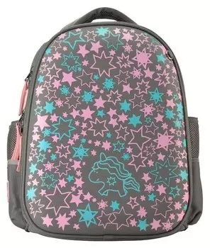Рюкзак серый С эргономичной спинкой единороги.праздник, 12-001-055/05