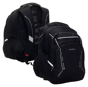 Рюкзак школьный эргономичная спинка, 38 х 26 х 20 см, отделение для ноутбука, чёрный