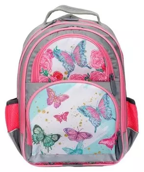 Рюкзак школьный, Calligrata, 36 х 23 х 13 см, эргономичная спинка, «Бабочки»
