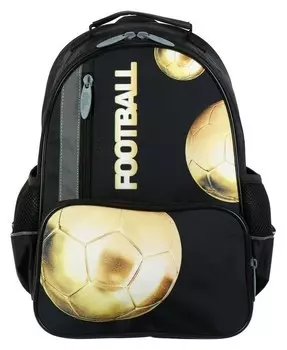 Рюкзак школьный, Calligrata, 37 х 26 х 13 см, эргономичная спинка, «Футбол. золотой мяч»