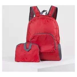 Рюкзак складной, отдел на молнии, наружный карман, 2 боковых сетки, цвет красный