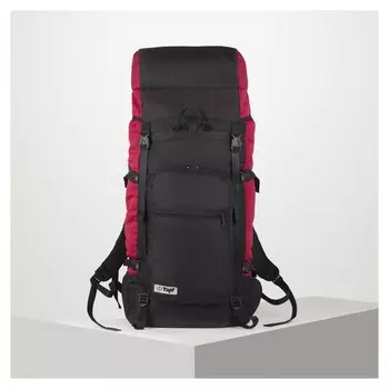 Рюкзак туристический, 100 л, отдел на шнурке, наружный карман, 2 боковые сетки, цвет чёрный