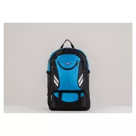 Рюкзак туристический, 21 л/25 л, отдел на молнии, 3 наружных кармана, с расширением, цвет чёрный/синий