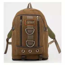 Рюкзак туристический, 25 л, 2 наружных кармана, цвет коричневый