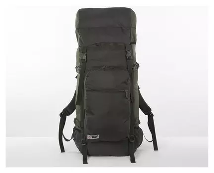 Рюкзак туристический, 80 л, отдел на шнурке, наружный карман, 2 боковые сетки, цвет олива