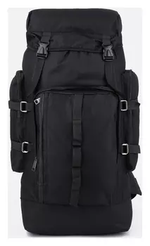 Рюкзак туристический, 90 л, на молнии, цвет чёрный