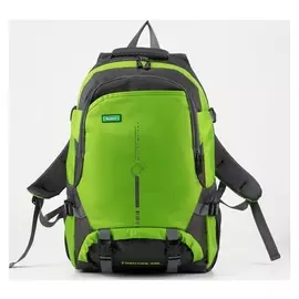 Рюкзак туристический на молнии, 22/27 л, 3 наружных кармана, с расширением, цвет зелёный